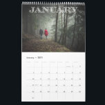 12 month photo calendar<br><div class="desc">Customize cover and back as well as each page with a large photo</div>