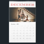 12 month photo calendar<br><div class="desc">Customize each month's color,  cover and back photos as well as each page with a large photo</div>