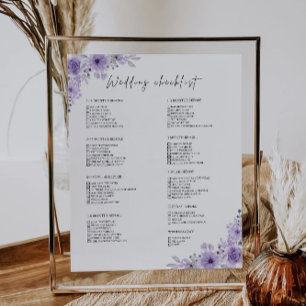 12 Month Purple Wedding Checklist
