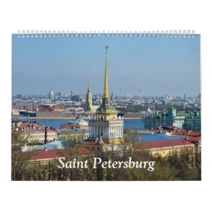 12 month Saint Petersburg wall calendar