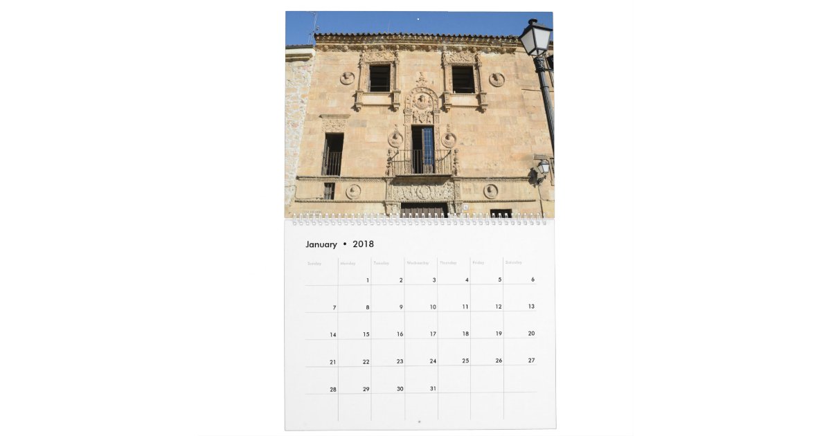 12 month Salamanca, Spain Calendar Zazzle