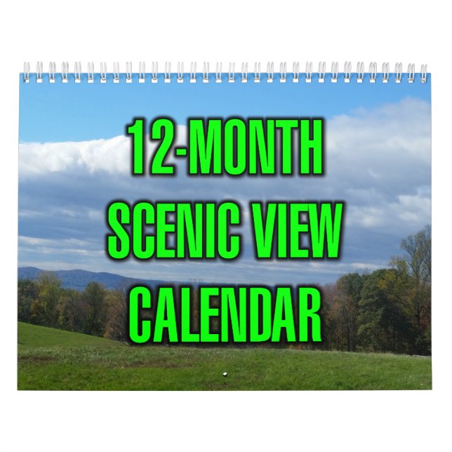 12-Month Scenic View Calendar (Cover)