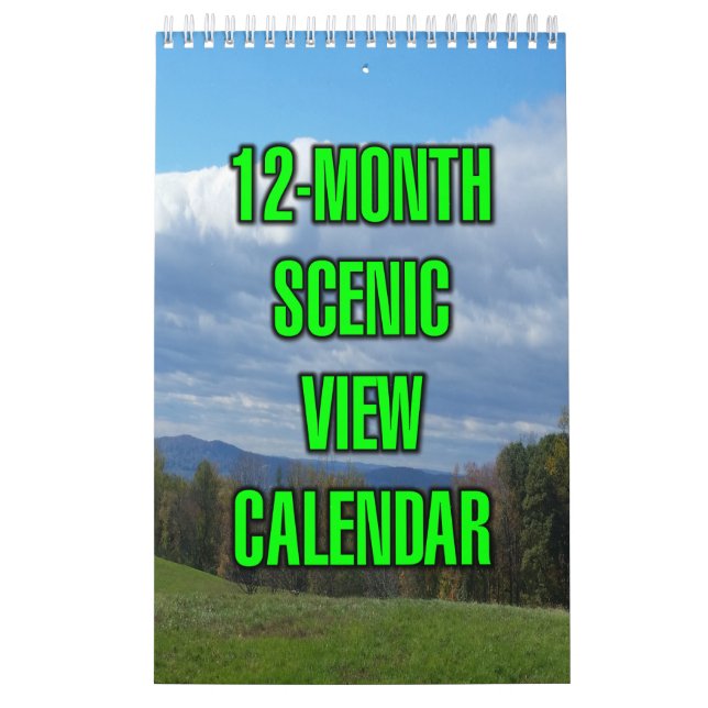 12-Month Scenic View Calendar (Cover)