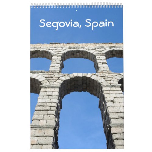 12 month Segovia Spain photo calendar