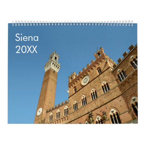 12 month Siena Italy calendar