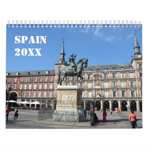 12 month Spain Wall Calendar