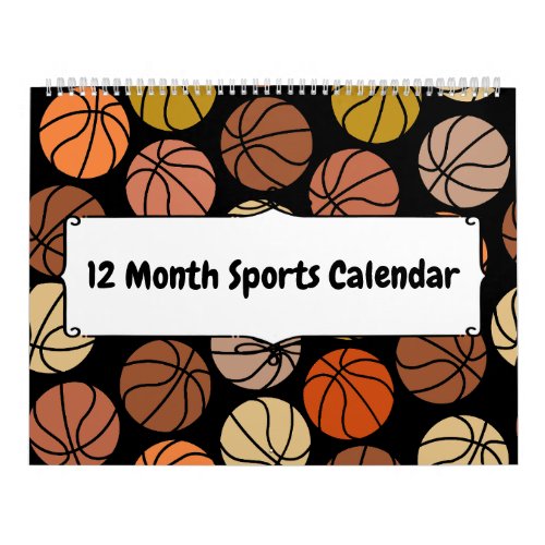 12 Month Sports Calendar