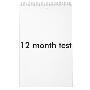 12 month test calendar