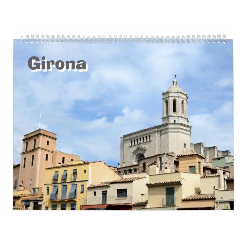 12 month Travel Girona wall Calendar