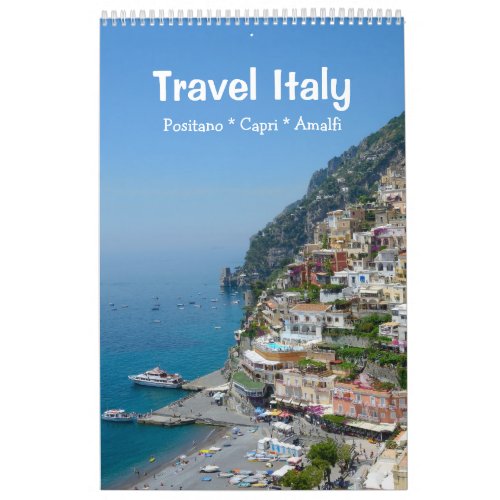 12 month Travel Italy Calendar