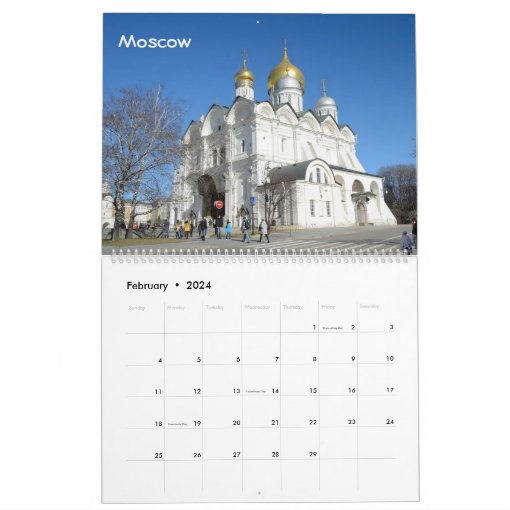 12 month Travel Russia Churches Calendar Zazzle