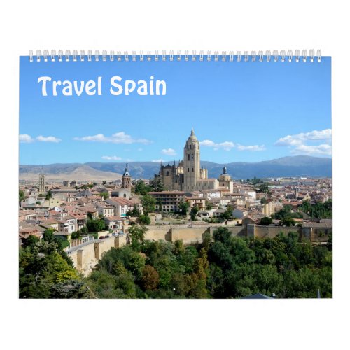 12 month Travel Spain Photo Calendar