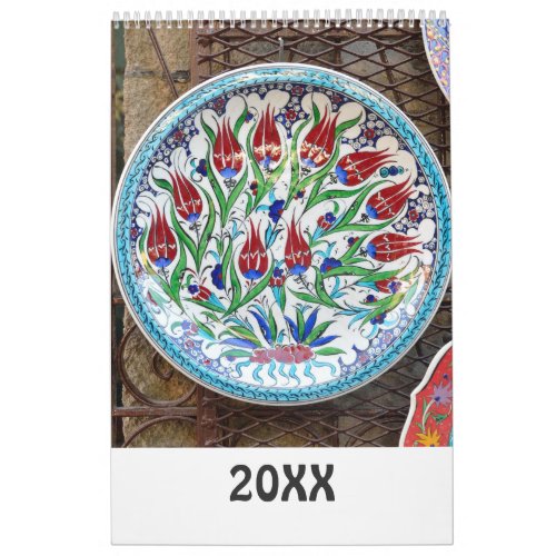 12 month turkish ceramics calendar