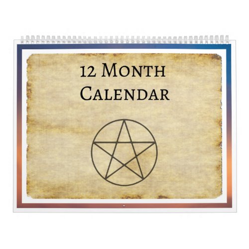 12 Month Witchcraft Magick Wicca Magic Planner Calendar