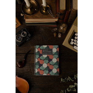 12 Months Abstract Brush Stroke Daily  Planner
