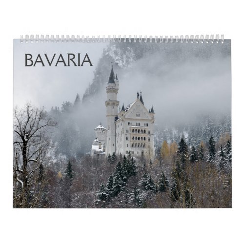12 months Bavaria Wall Calendar