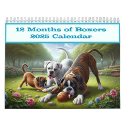 12 Months of Boxer Dogs: Year Long Boxer Dog Fun Calendar