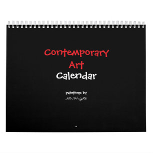 12 months of contemporary abstract artwork calendar