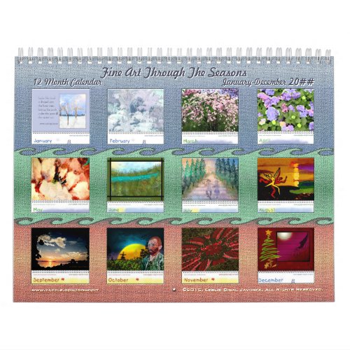 12 Months of Fine Art Through The Seasons Calendar