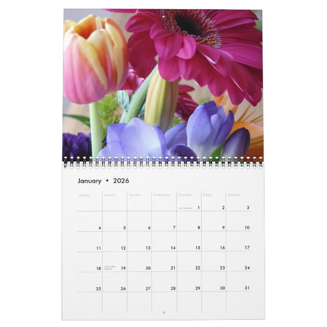 12 Months of Floral Delight-Flowers Calendar (Jan 2026)