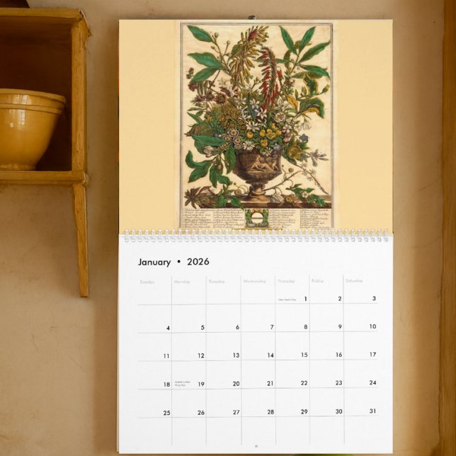 12 Months Of Flowers Baroque Rococo Botanical Art Calendar (Creator Uploaded)