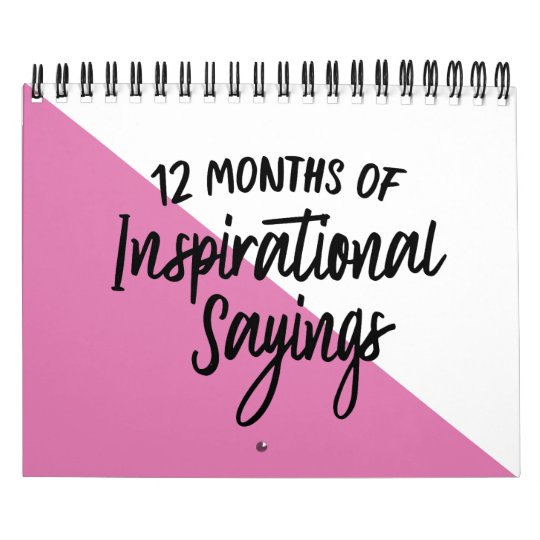 12 Months Of Inspirational Quotes Calendar Zazzle