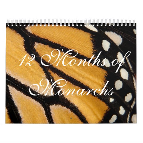 12 Months of Monarchs Calendar