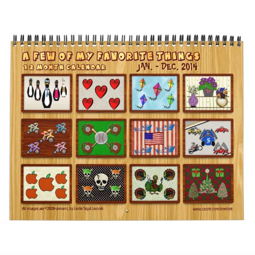 12 Months of My Favorite Things _ Customized Calendar