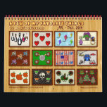12 Months of My Favorite Things - Customized Calendar<br><div class="desc">Great first calendar for kids! Each month of the year features a different original design by digital artist, Leslie Sigal Javorek, including: silly penguins, red hearts, kites, potted flowers, tricycles, baseballs & mitts, American Flags & power boats, cars & motorcycles, apples, skulls, turkeys, christmas trees & gifts. At end of...</div>
