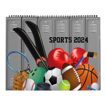 12 Months Of Sports 2024 Calendar by SjasisSportsSpace at Zazzle