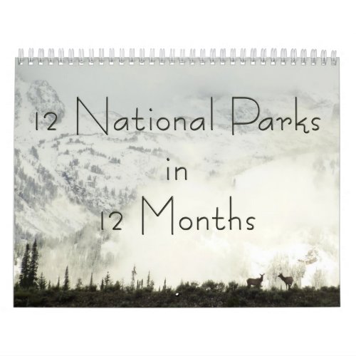 12 National Parks in 12 Months 1st Edition Calendar