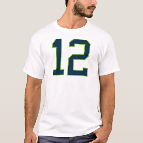 12 Navy Blue Action Green Seattle T_Shirt