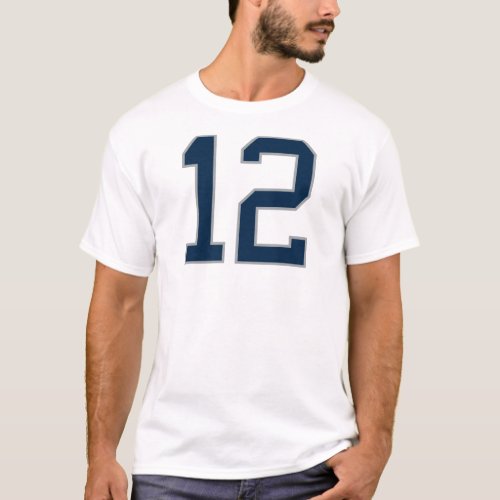 12 Navy Blue Gray Seattle T_Shirt