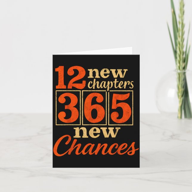 12 New Chapters 365 Chances Motivational  Card (Front)