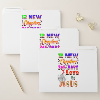 12 New Chapters 365 Days Love By Jesus File Folder