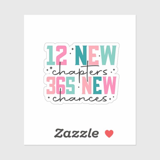 12 New Chapters, 365 New Chances 100 Days Sticker (Sheet)