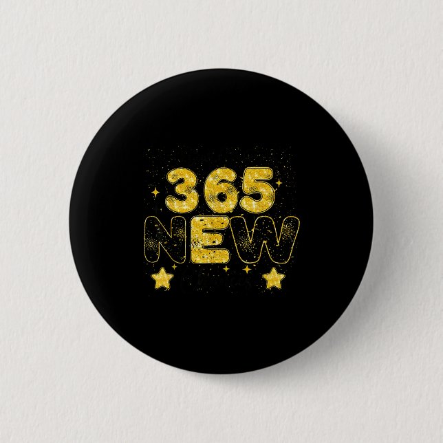 12 New Chapters 365 New Chances Happy New Year 202 Button (Front)