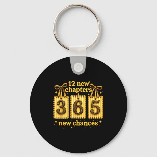 12 New Chapters 365 New Chances Party Family 2026  Keychain (Front)