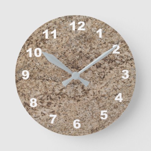 12 Number Choices to Choose_ Brn_Tan Marble Clock