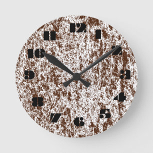 12 Number Choices to Choose From Brn Marble Clock