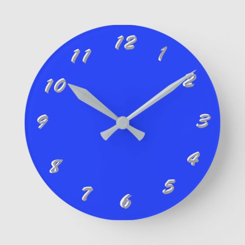 12 Number Choices to Choose From Neon Blue Clock