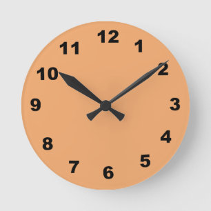 12 Number Choices to Choose From Orange Clock