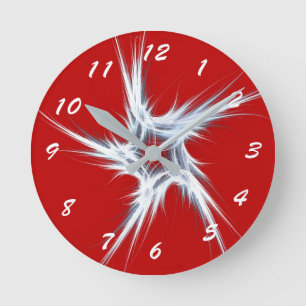 12 Number Choices to Choose From Red Star Clock