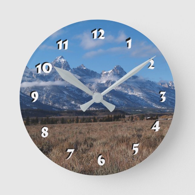 12 Number Choices to Choose --Teton Clock (Front)