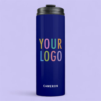 12 oz Blue Insulated Tumbler with Business Logo