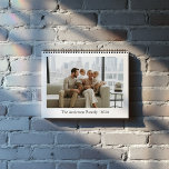 12 Personalized Monthly Custom Family Photos Calendar<br><div class="desc">Celebrate each month with a cherished memory in this custom family photo calendar for 2026. With 12 individual photo placeholders—one for each month—you can showcase your favorite snapshots, from birthdays and vacations to everyday moments. The elegant cover features your family name and year for a timeless keepsake. Makes a thoughtful...</div>