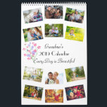 12 Photo Collage Any Year, Name and Message 2023 Calendar<br><div class="desc">This photo calendar is ready for you to add 12 of your favorite photos and create your own practical and beautiful gift to last the whole year. The photo calendar can be personalized with your own names and custom text on the front and the back cover. The photos you add...</div>