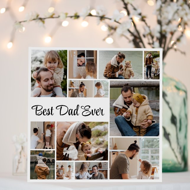 12 Photo Collage Best Dad Ever Foam Board (In Situ (Wedding))