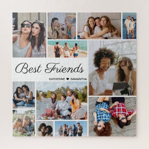12 Photo Collage Best Friends Forever Jigsaw Puzzle
