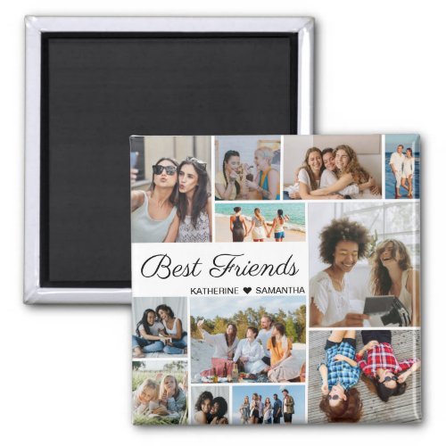 12 Photo Collage Best Friends Forever Magnet